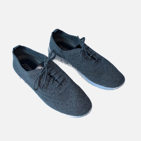 Cole Haan Zero Grand Sneakers Size 7 1/2 Gray Knit Oxford - Picture 4 of 8